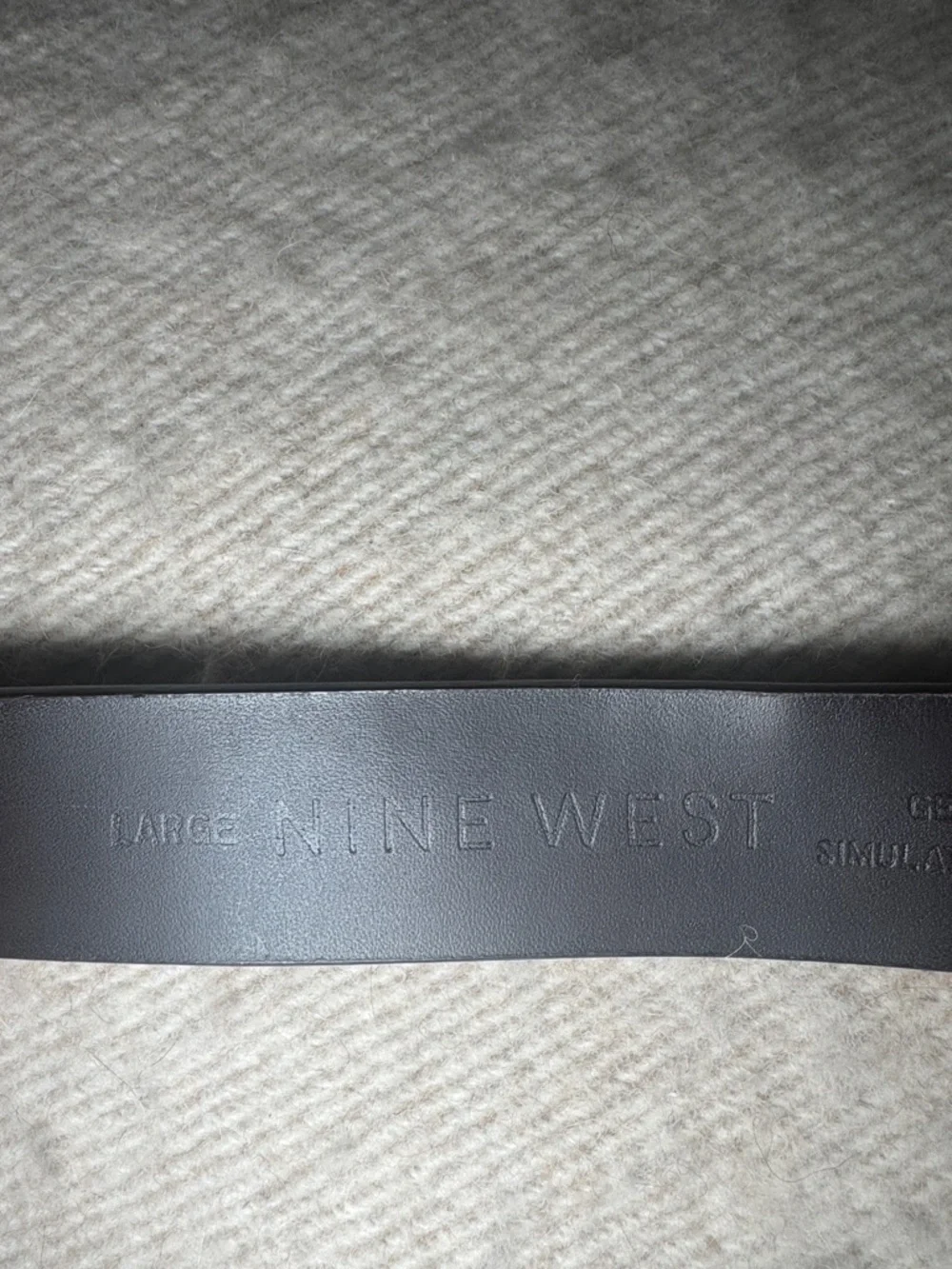 NINE WEST Cow Hair Leather Belt with Leopard Print $100 NWOT KL